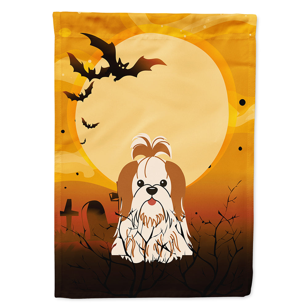 Halloween Shih Tzu Red White Flag Canvas House Size BB4353CHF  the-store.com.