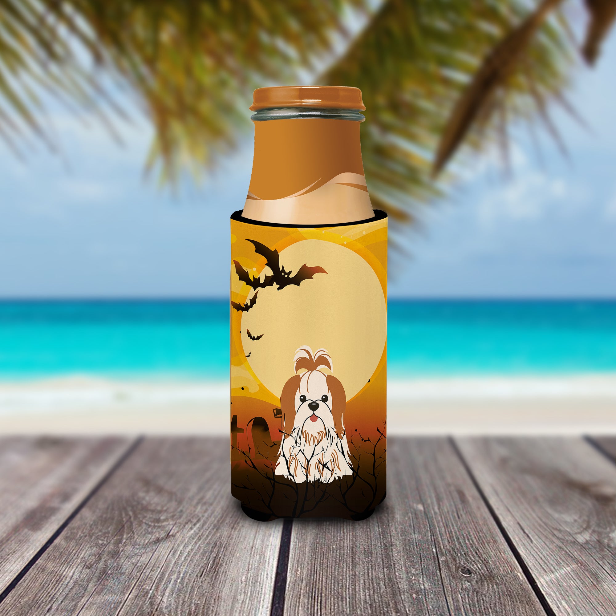 Halloween Shih Tzu Red White  Ultra Hugger for slim cans BB4353MUK  the-store.com.