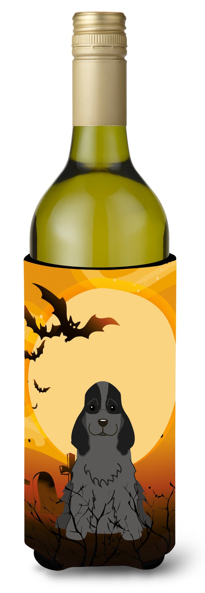 Halloween Cocker Spaniel Black Wine Bottle Beverge Insulator Hugger BB4358LITERK by Caroline&#39;s Treasures