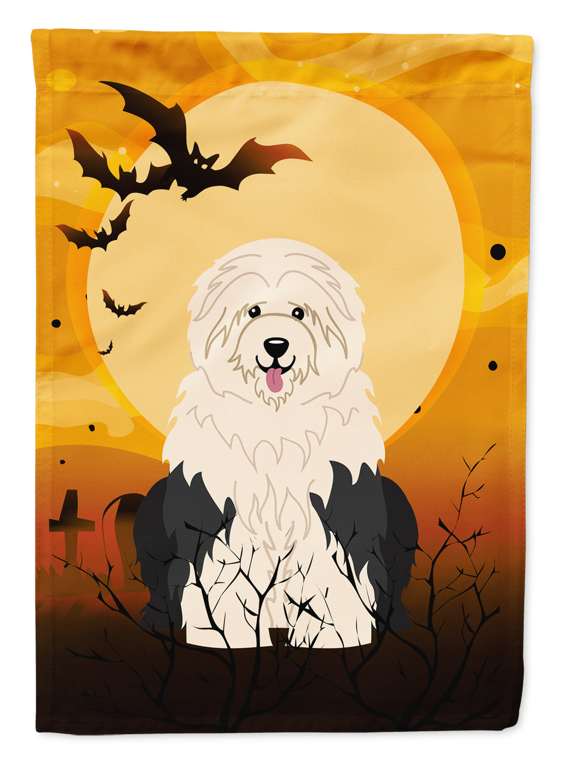 Halloween Old English Sheepdog Flag Canvas House Size BB4362CHF  the-store.com.