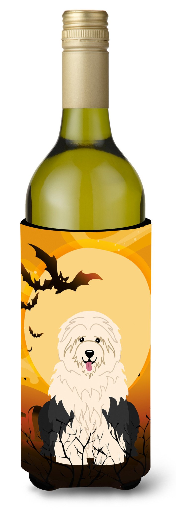 Halloween Old English Sheepdog Wine Bottle Beverge Insulator Hugger BB4362LITERK by Caroline&#39;s Treasures