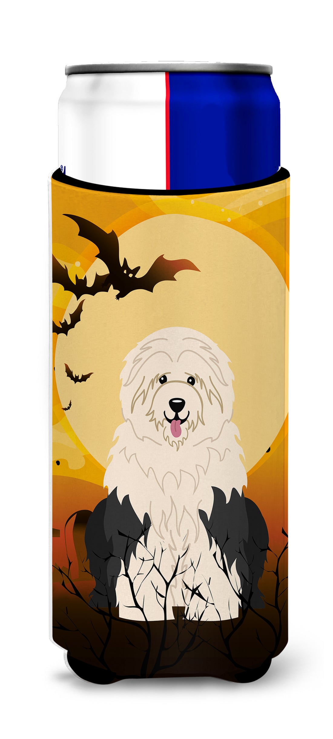 Halloween Old English Sheepdog  Ultra Hugger for slim cans BB4362MUK  the-store.com.