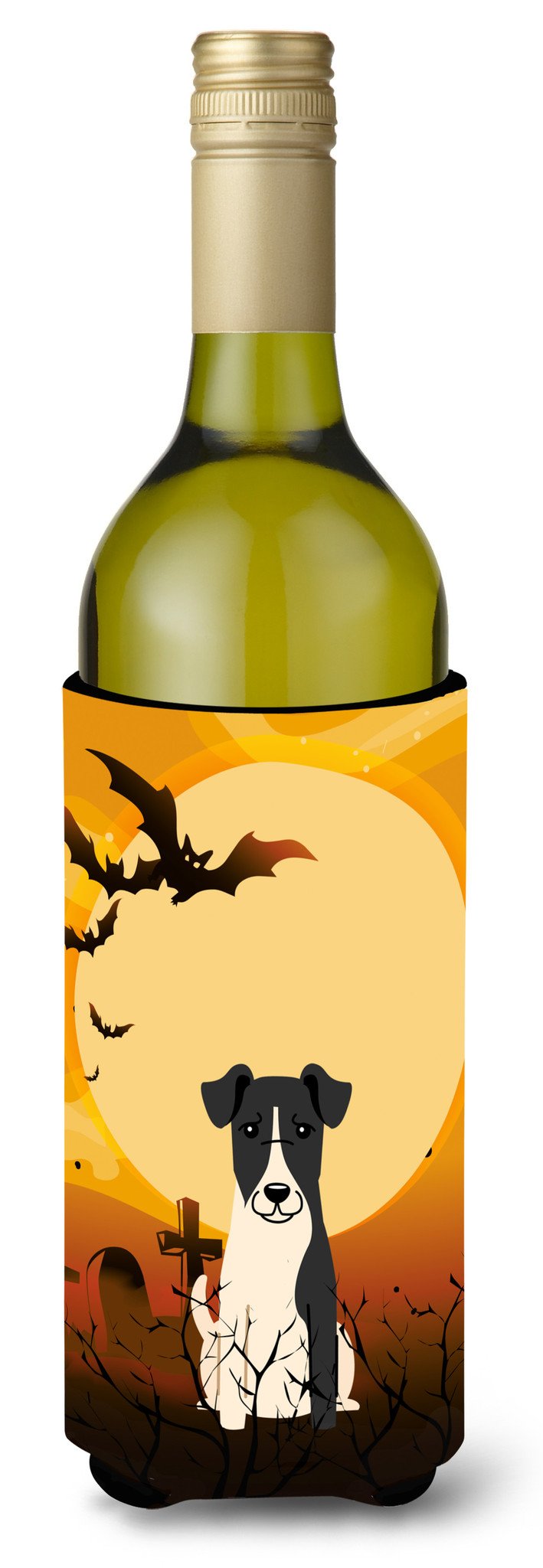 Halloween Smooth Fox Terrier Wine Bottle Beverge Insulator Hugger BB4364LITERK by Caroline&#39;s Treasures