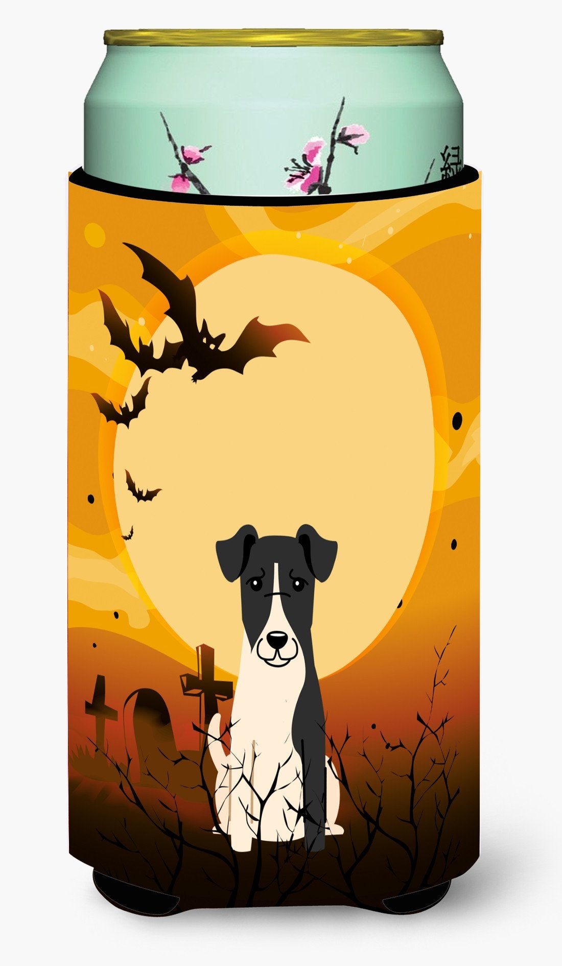 Halloween Smooth Fox Terrier Tall Boy Beverage Insulator Hugger BB4364TBC by Caroline&#39;s Treasures