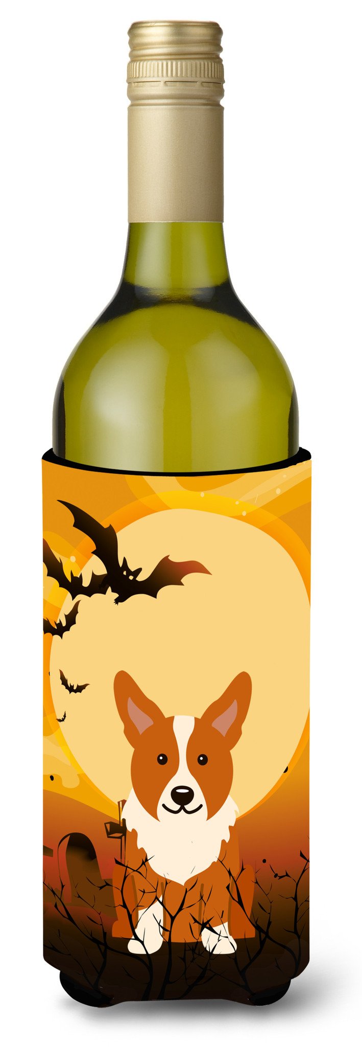 Halloween Corgi Wine Bottle Beverge Insulator Hugger BB4366LITERK by Caroline's Treasures