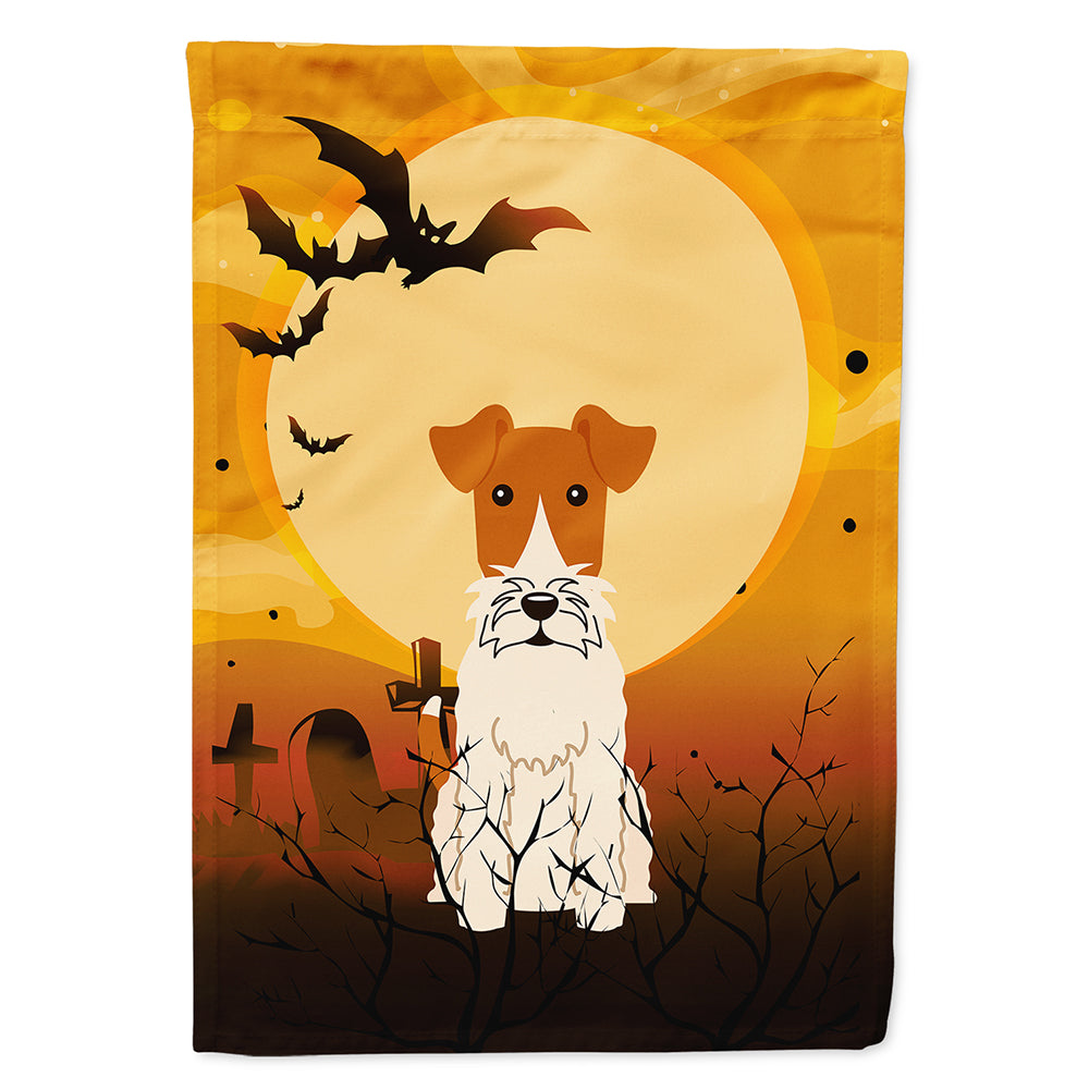 Halloween Wire Fox Terrier Flag Canvas House Size BB4367CHF