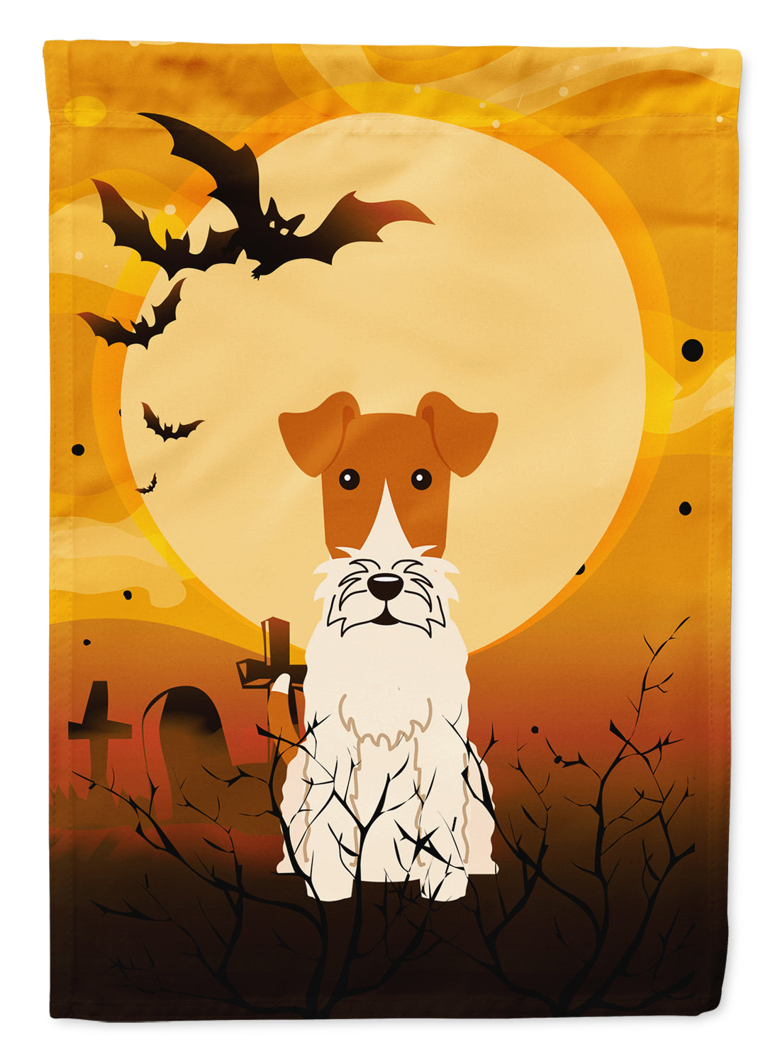 Halloween Wire Fox Terrier Flag Garden Size BB4367GF