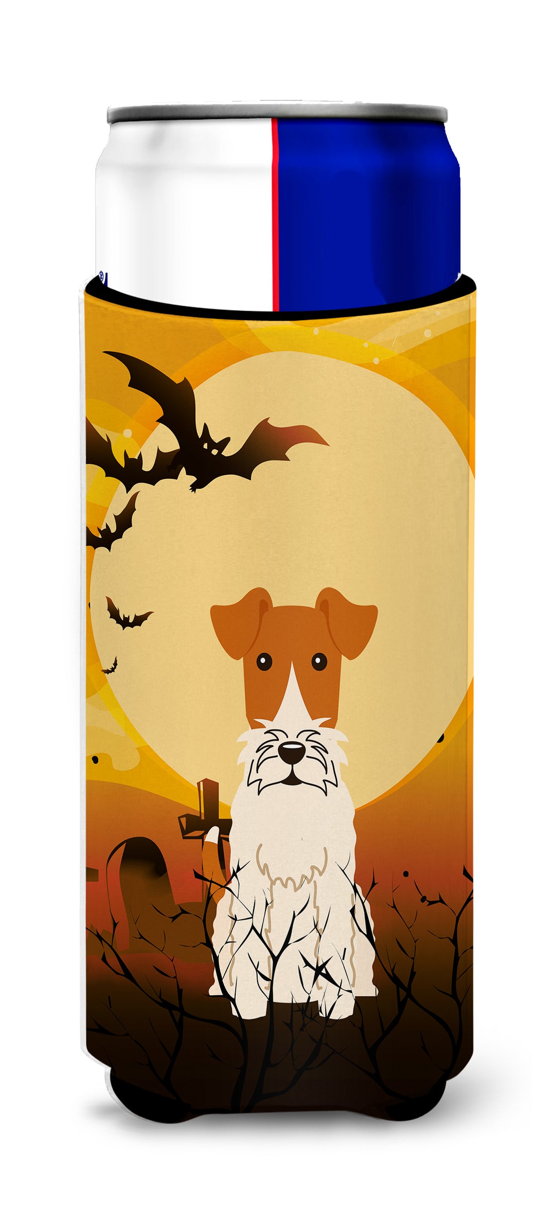 Halloween Wire Fox Terrier  Ultra Hugger for slim cans BB4367MUK  the-store.com.