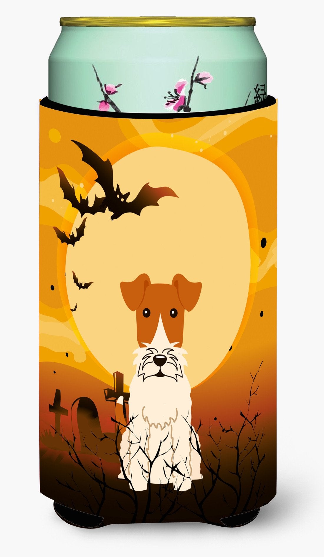 Halloween Wire Fox Terrier Tall Boy Beverage Insulator Hugger BB4367TBC by Caroline&#39;s Treasures