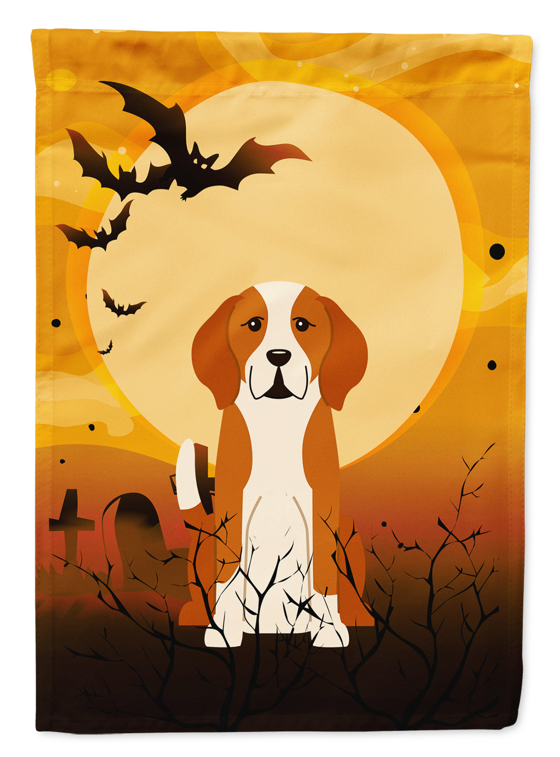 Halloween English Foxhound Flag Garden Size BB4376GF