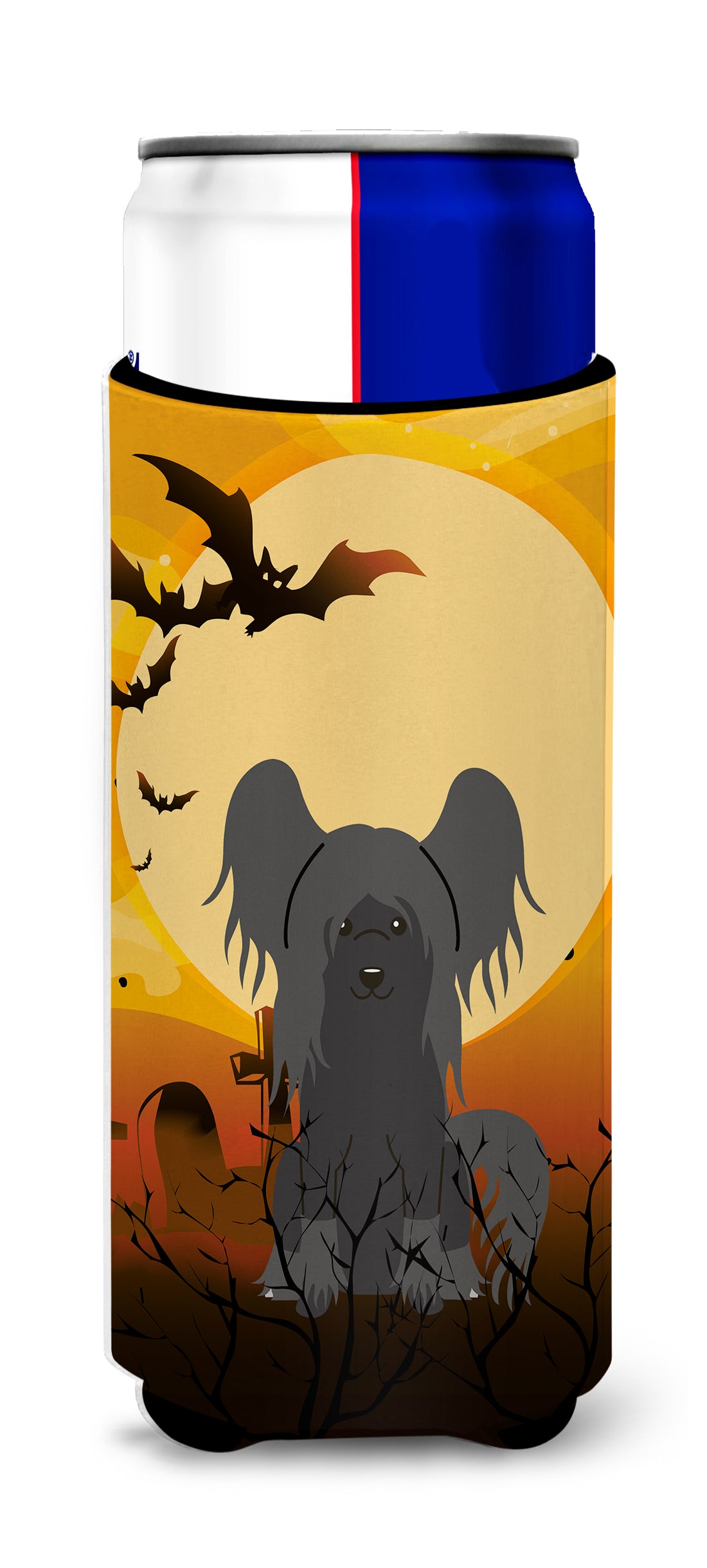 Halloween Chinese Crested Black  Ultra Hugger for slim cans BB4378MUK  the-store.com.