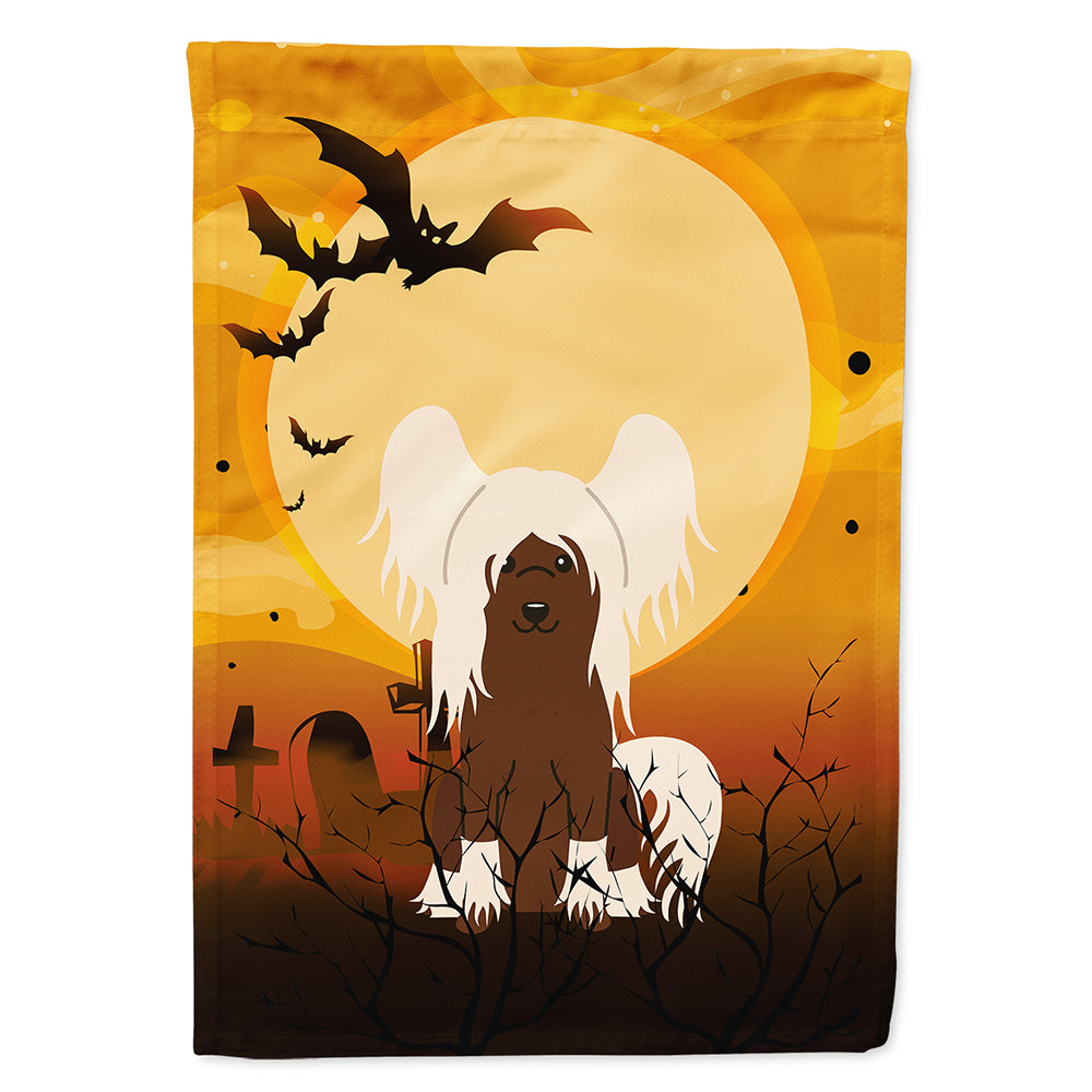 Halloween Chinese Crested Cream Flag Canvas House Size BB4379CHF