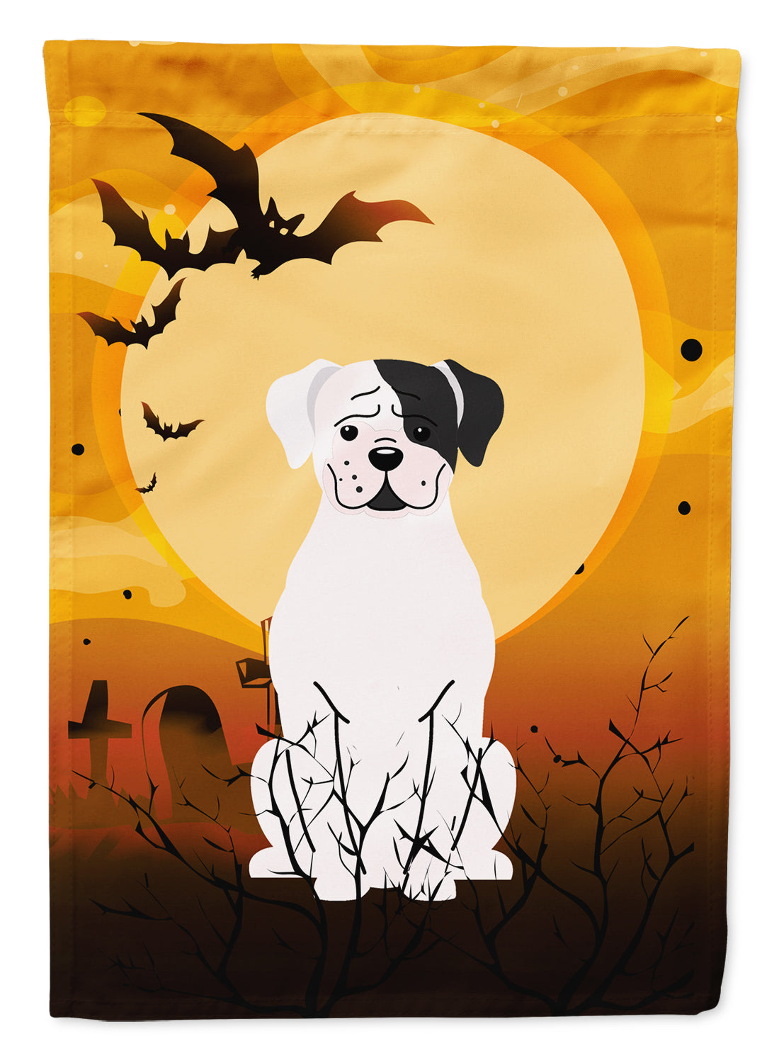 Halloween White Boxer Cooper Flag Canvas House Size BB4380CHF  the-store.com.