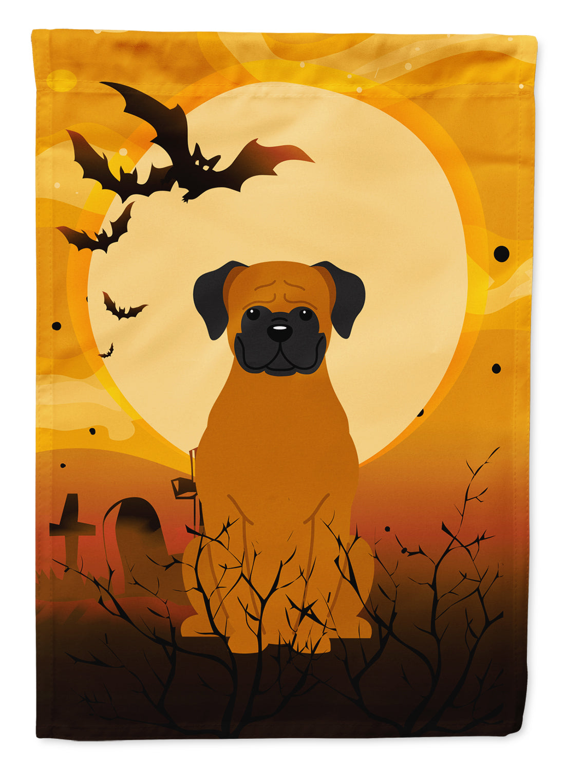Halloween Fawn Boxer Flag Canvas House Size BB4381CHF  the-store.com.