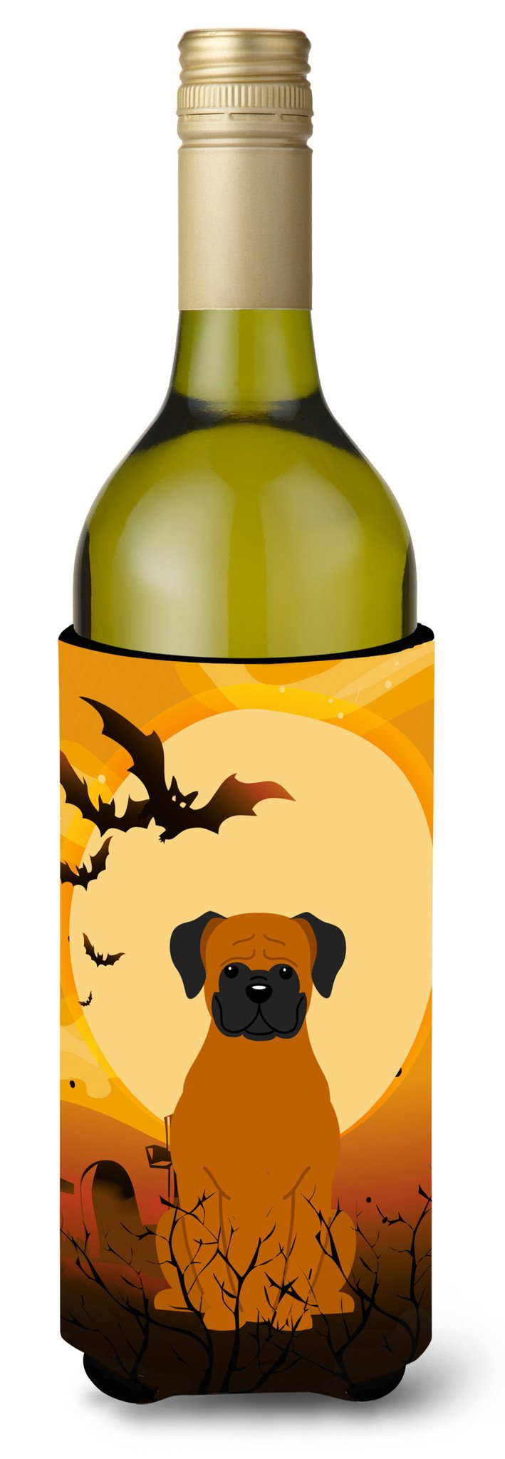 Halloween Fawn Boxer Wine Bottle Beverge Insulator Hugger BB4381LITERK by Caroline&#39;s Treasures