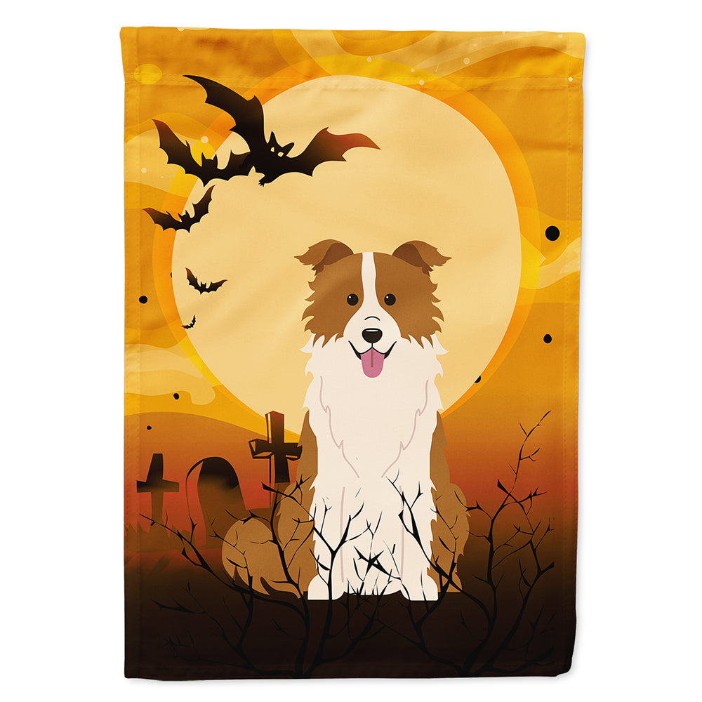 Halloween Border Collie Red White Flag Canvas House Size BB4385CHF