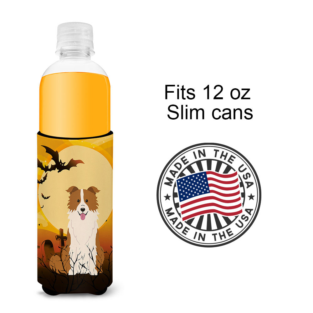Halloween Border Collie Red White  Ultra Hugger for slim cans BB4385MUK  the-store.com.