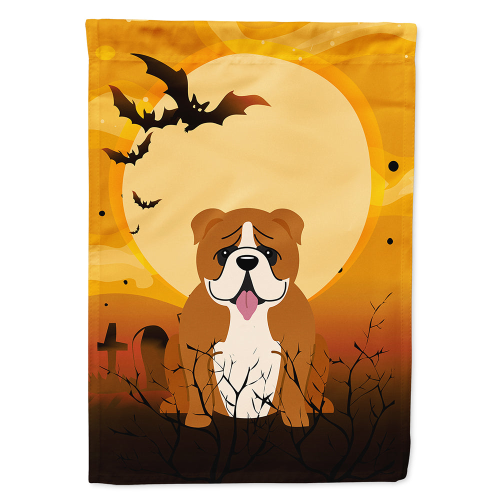 Halloween English Bulldog Red White Flag Canvas House Size BB4386CHF  the-store.com.