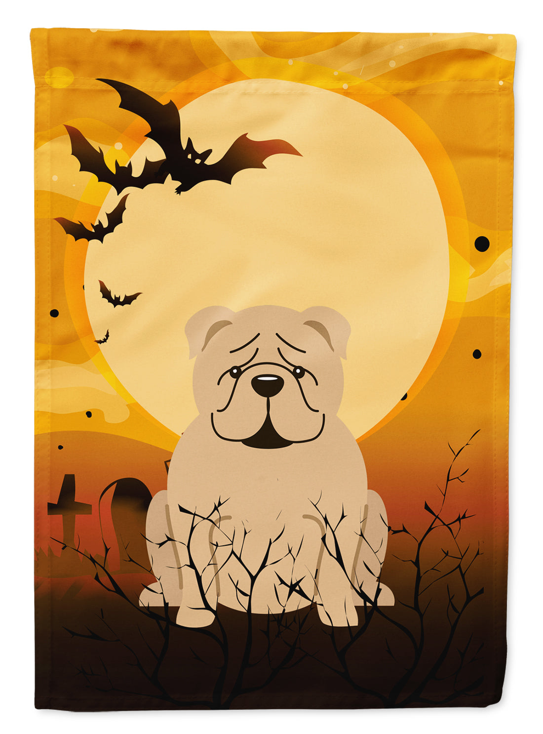 Halloween English Bulldog Fawn Flag Garden Size BB4390GF