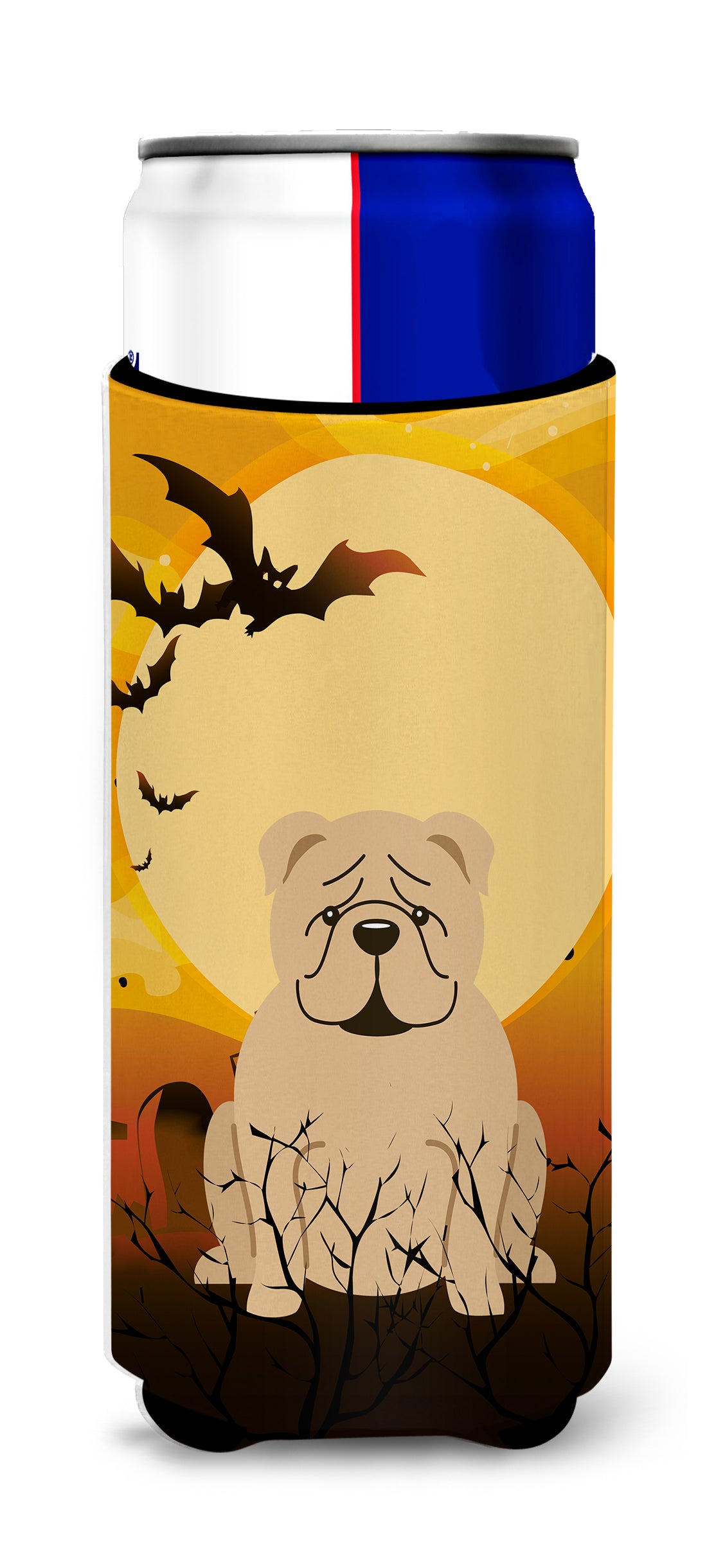 Halloween English Bulldog Fawn  Ultra Hugger for slim cans BB4390MUK