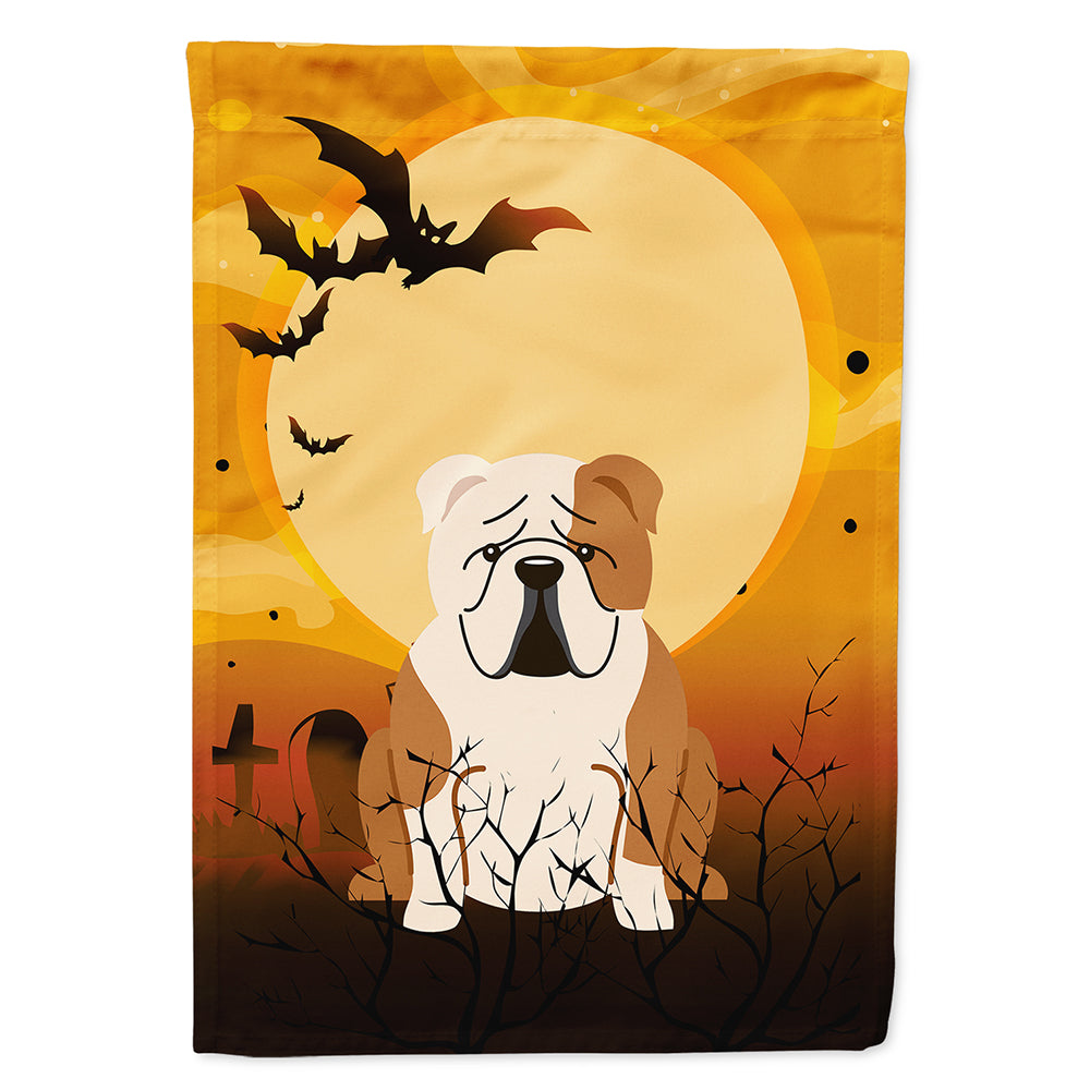 Halloween English Bulldog Fawn White Flag Canvas House Size BB4391CHF