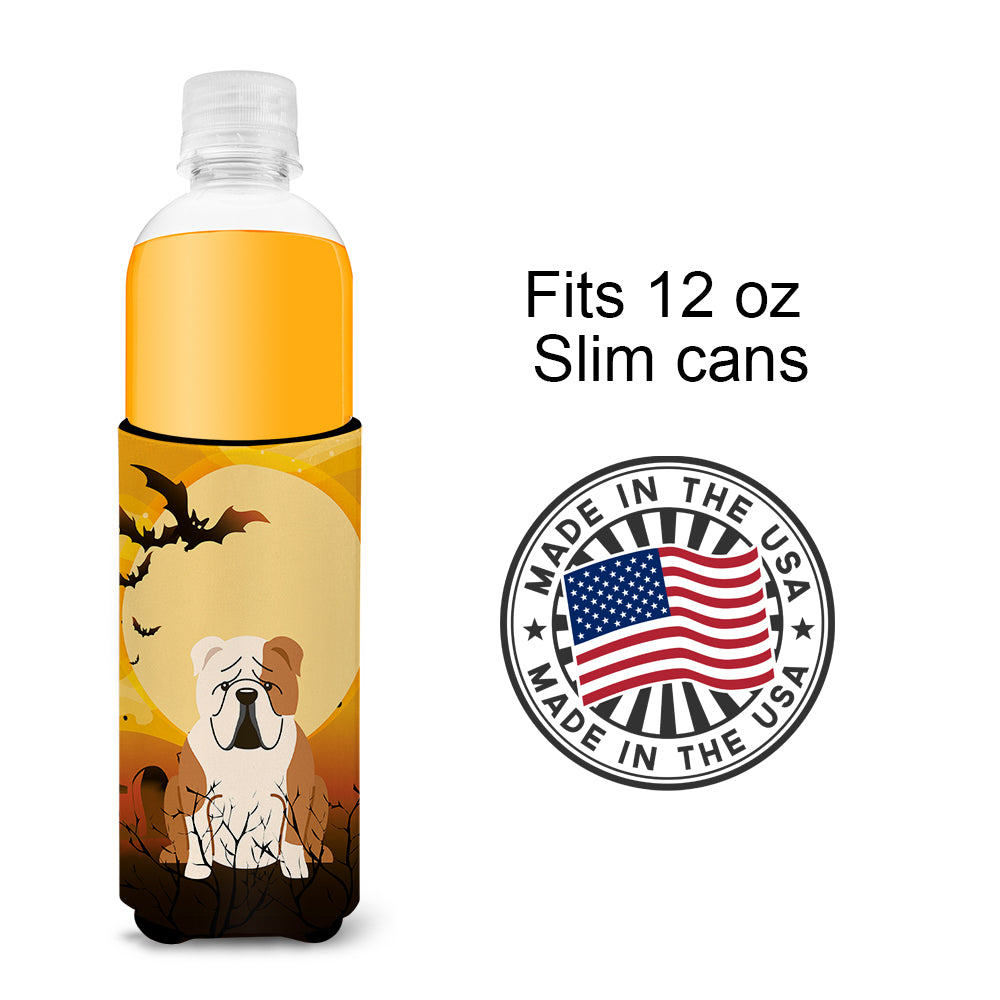 Halloween English Bulldog Fawn White  Ultra Hugger for slim cans BB4391MUK  the-store.com.