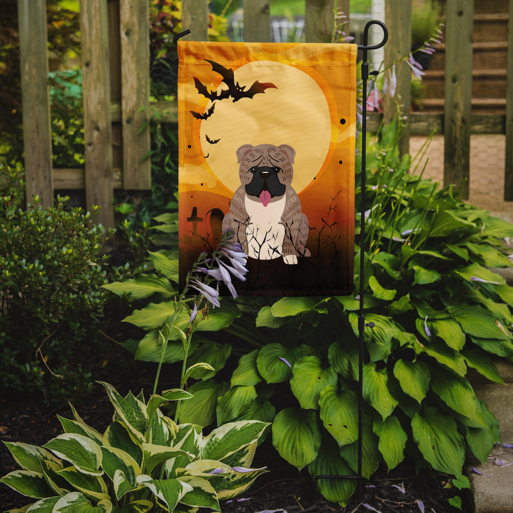 Halloween English Bulldog Grey Brindle  Flag Garden Size BB4392GF