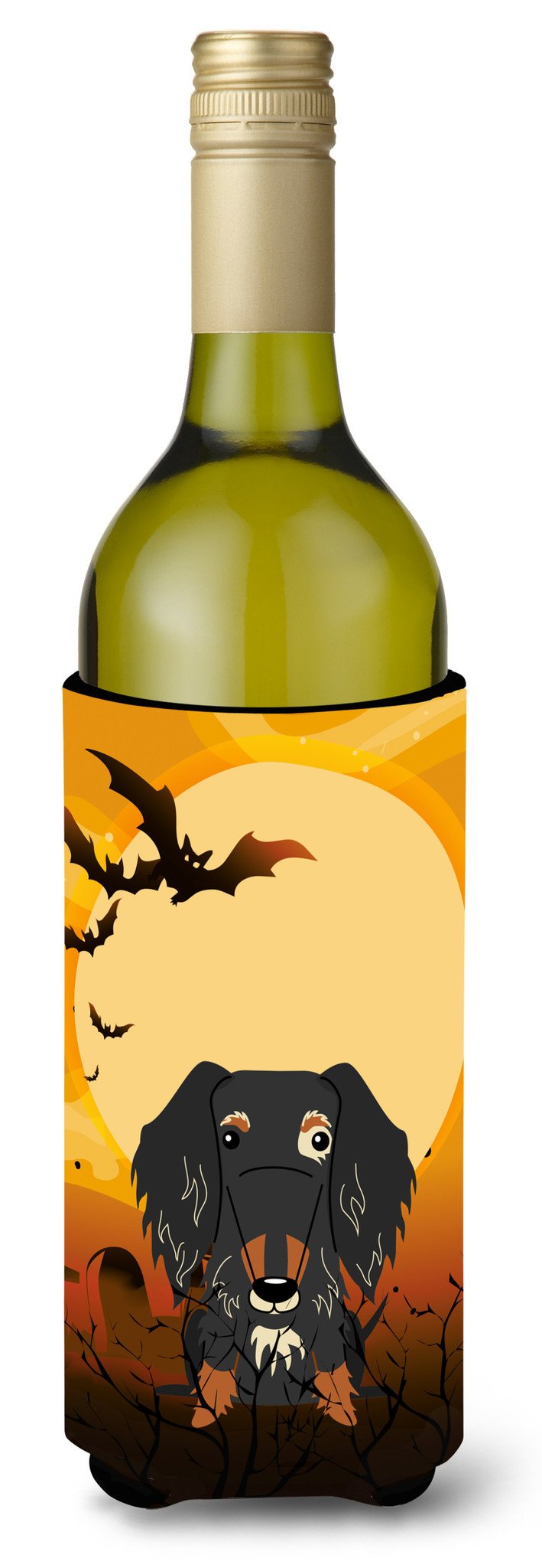 Halloween Wire Haired Dachshund Dapple Wine Bottle Beverge Insulator Hugger BB4394LITERK by Caroline's Treasures