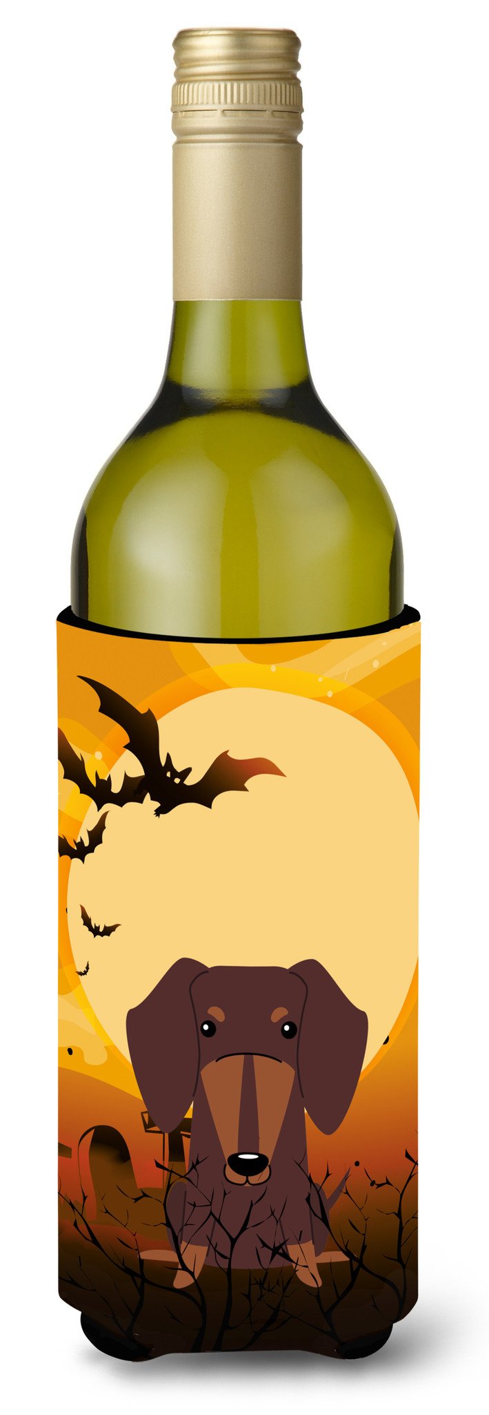 Halloween Dachshund Chocolate Wine Bottle Beverge Insulator Hugger BB4397LITERK by Caroline's Treasures
