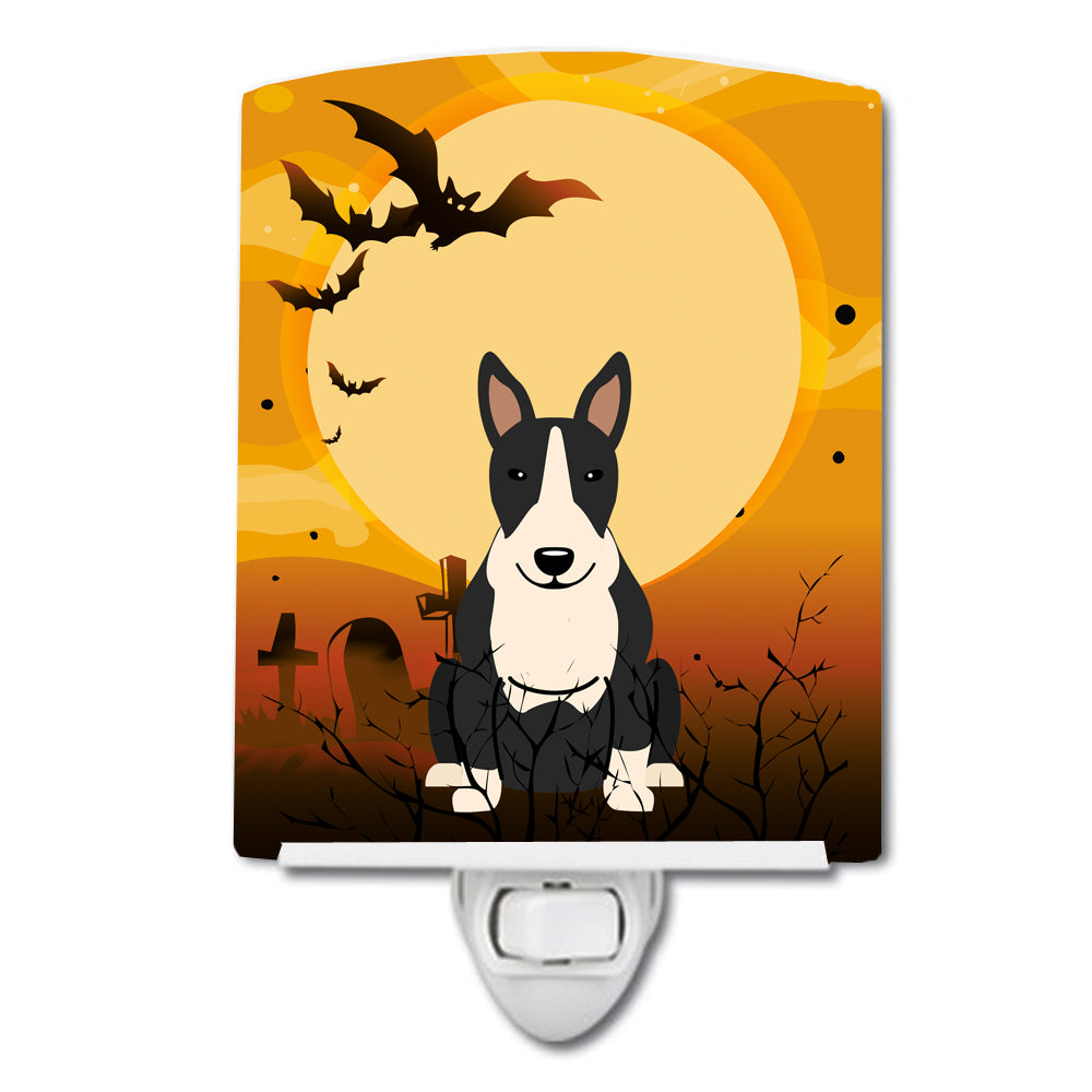 Halloween Bull Terrier Black White Ceramic Night Light BB4399CNL - the-store.com