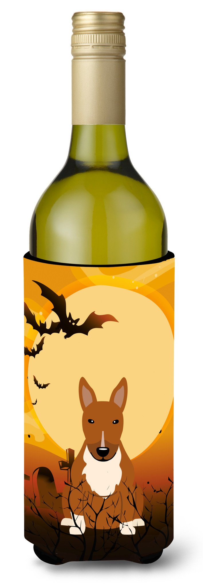 Halloween Bull Terrier Red Wine Bottle Beverge Insulator Hugger BB4400LITERK by Caroline&#39;s Treasures