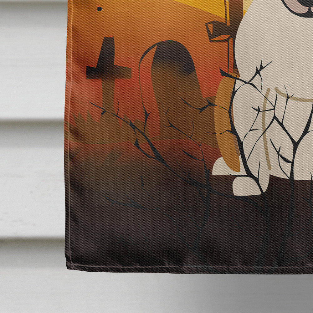 Halloween Bull Terrier Red White Flag Canvas House Size BB4401CHF  the-store.com.