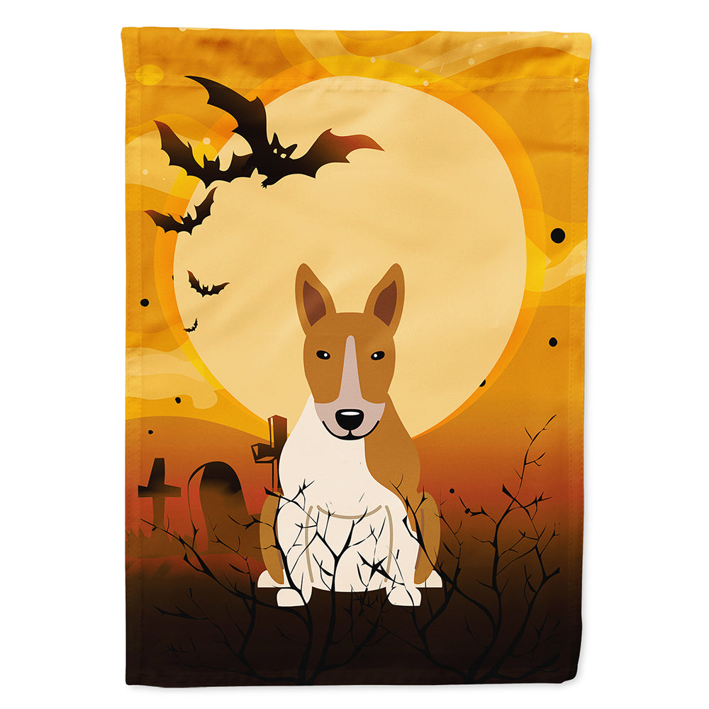 Halloween Bull Terrier Red White Flag Canvas House Size BB4401CHF