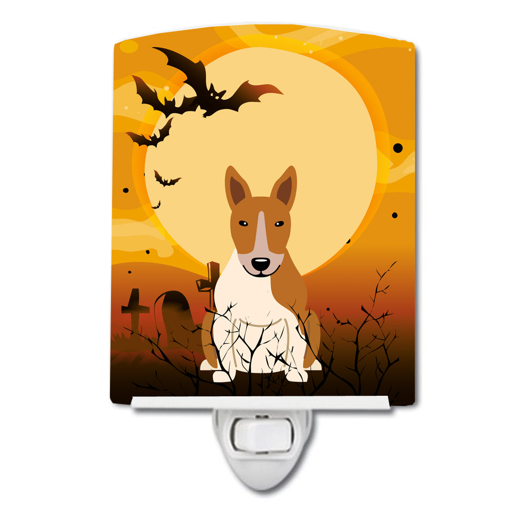 Halloween Bull Terrier Red White Ceramic Night Light BB4401CNL - the-store.com