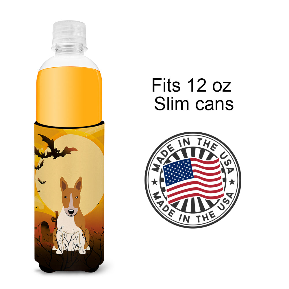 Halloween Bull Terrier Red White  Ultra Hugger for slim cans BB4401MUK  the-store.com.
