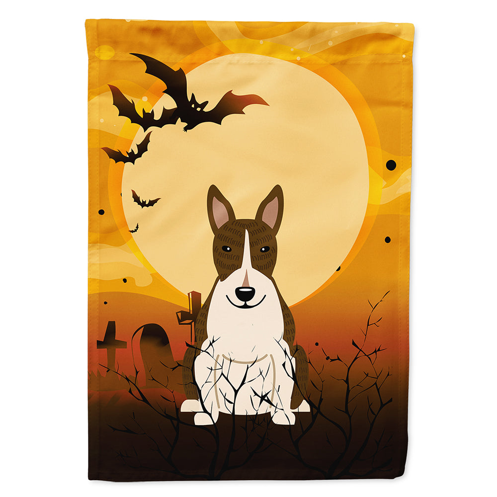 Halloween Bull Terrier Dark Brindle Flag Canvas House Size BB4402CHF