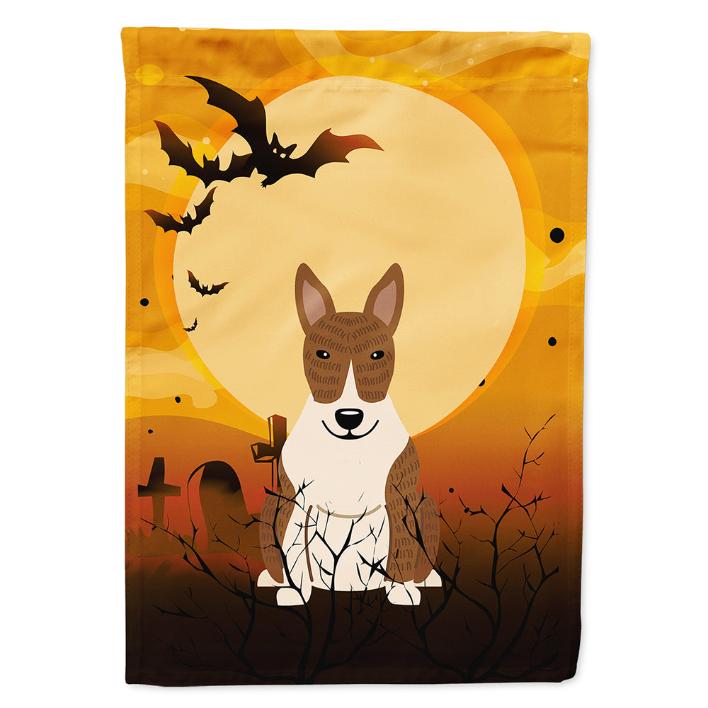 Halloween Bull Terrier Brindle Flag Canvas House Size BB4403CHF  the-store.com.