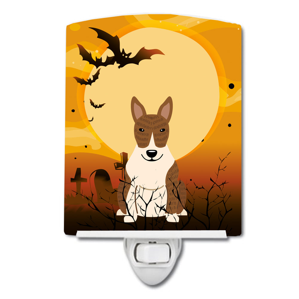 Halloween Bull Terrier Brindle Ceramic Night Light BB4403CNL - the-store.com