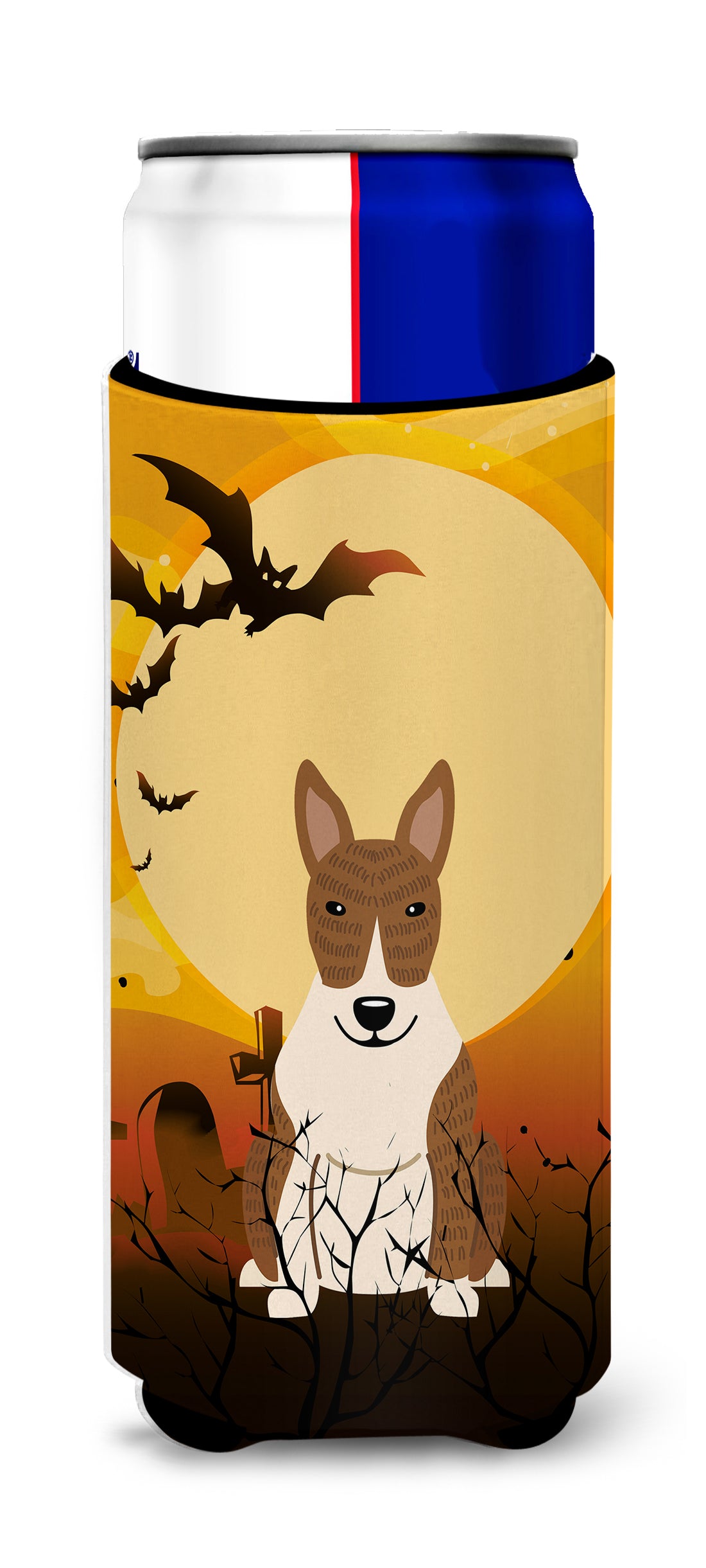 Halloween Bull Terrier Brindle  Ultra Hugger for slim cans BB4403MUK  the-store.com.
