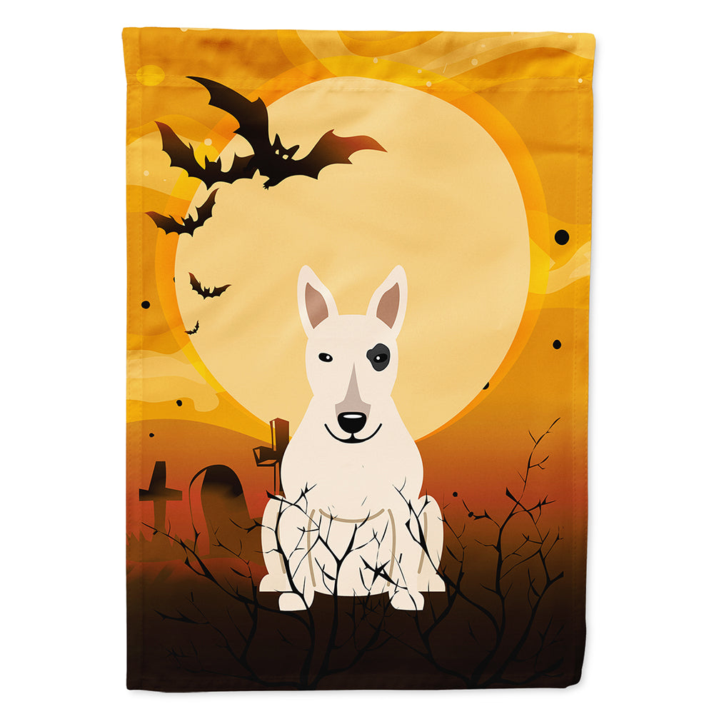 Halloween Bull Terrier White Flag Canvas House Size BB4404CHF