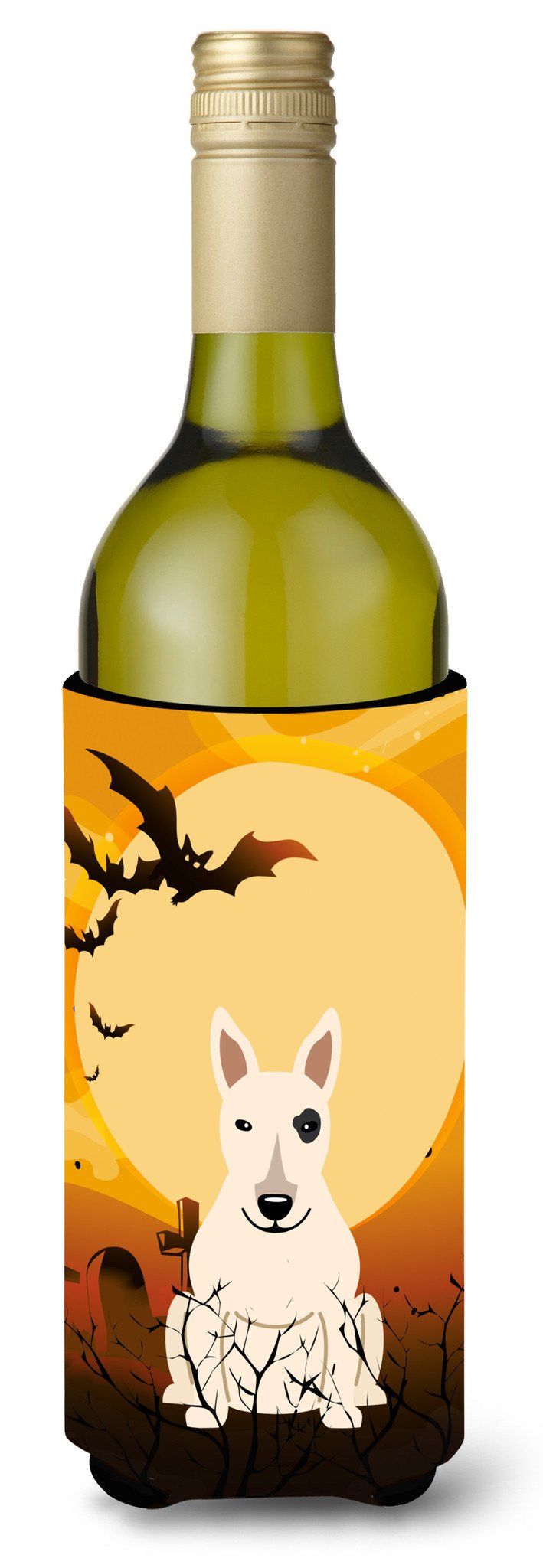 Halloween Bull Terrier White Wine Bottle Beverge Insulator Hugger BB4404LITERK by Caroline&#39;s Treasures