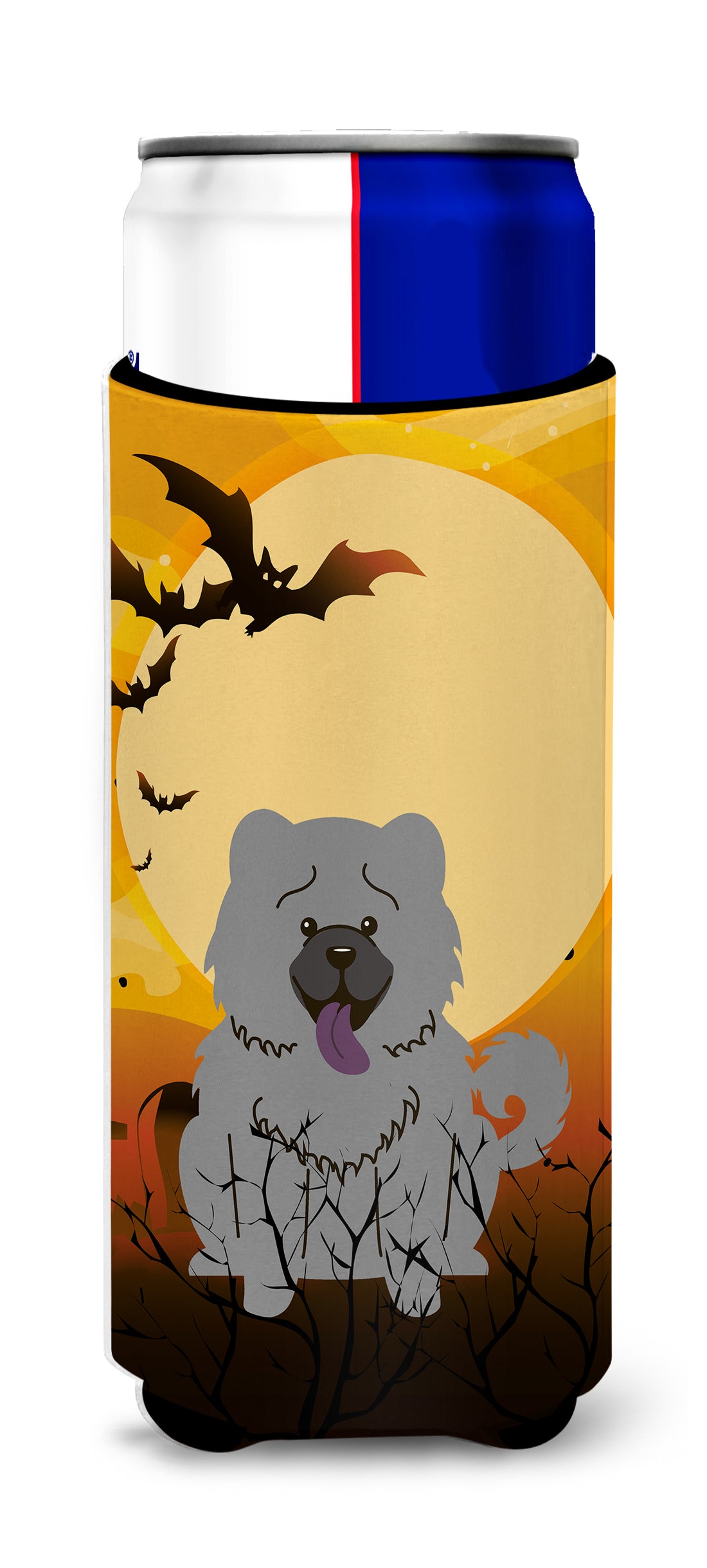 Halloween Chow Chow Blue  Ultra Hugger for slim cans BB4405MUK  the-store.com.