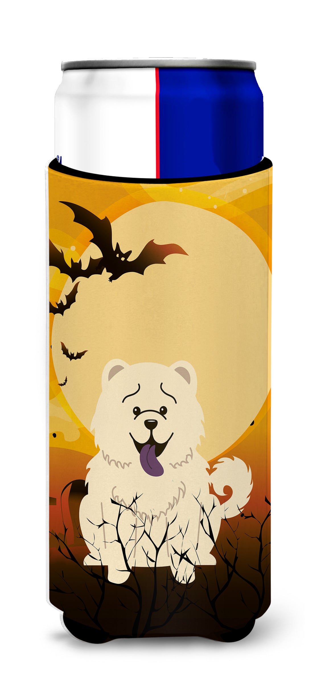 Halloween Chow Chow White  Ultra Hugger for slim cans BB4406MUK