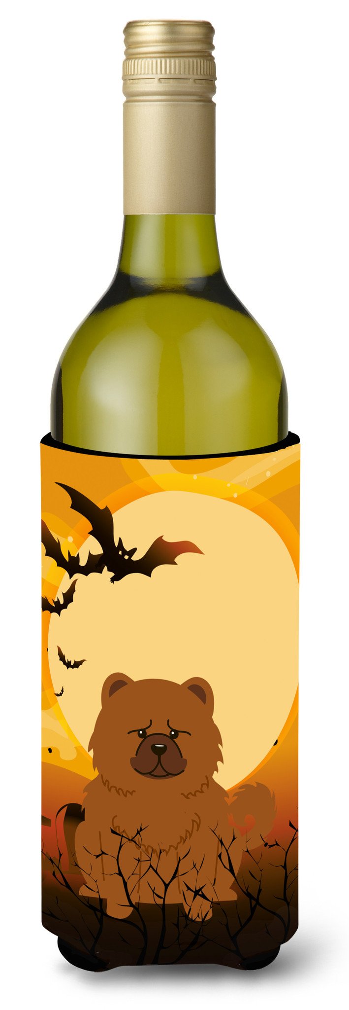 Halloween Chow Chow Red Wine Bottle Beverge Insulator Hugger BB4408LITERK by Caroline&#39;s Treasures