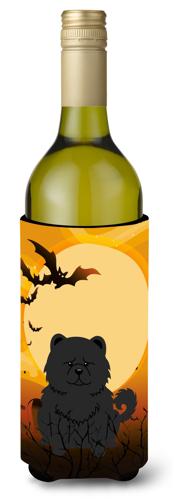 Halloween Chow Chow Black Wine Bottle Beverge Insulator Hugger BB4409LITERK by Caroline&#39;s Treasures