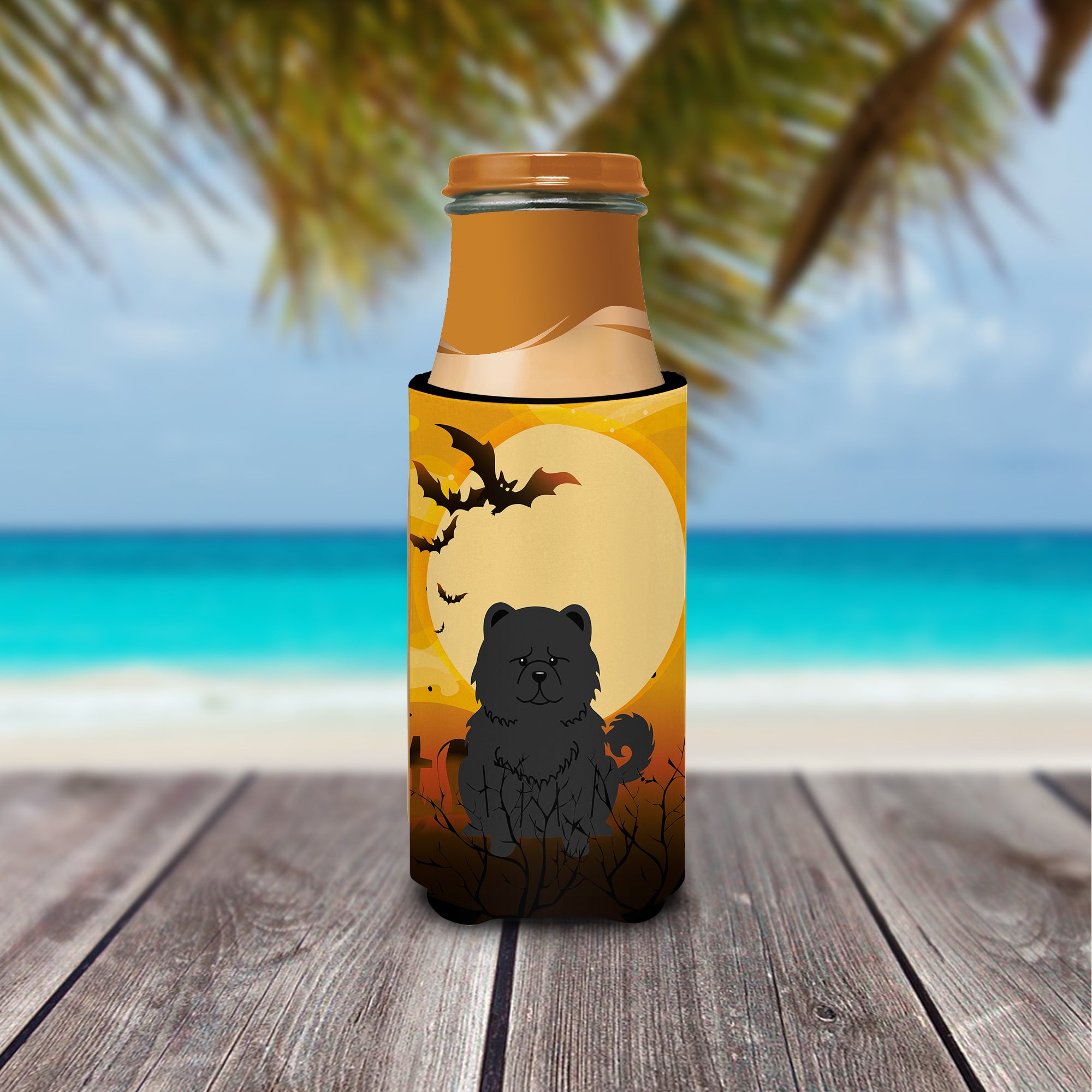 Halloween Chow Chow Black  Ultra Hugger for slim cans BB4409MUK  the-store.com.