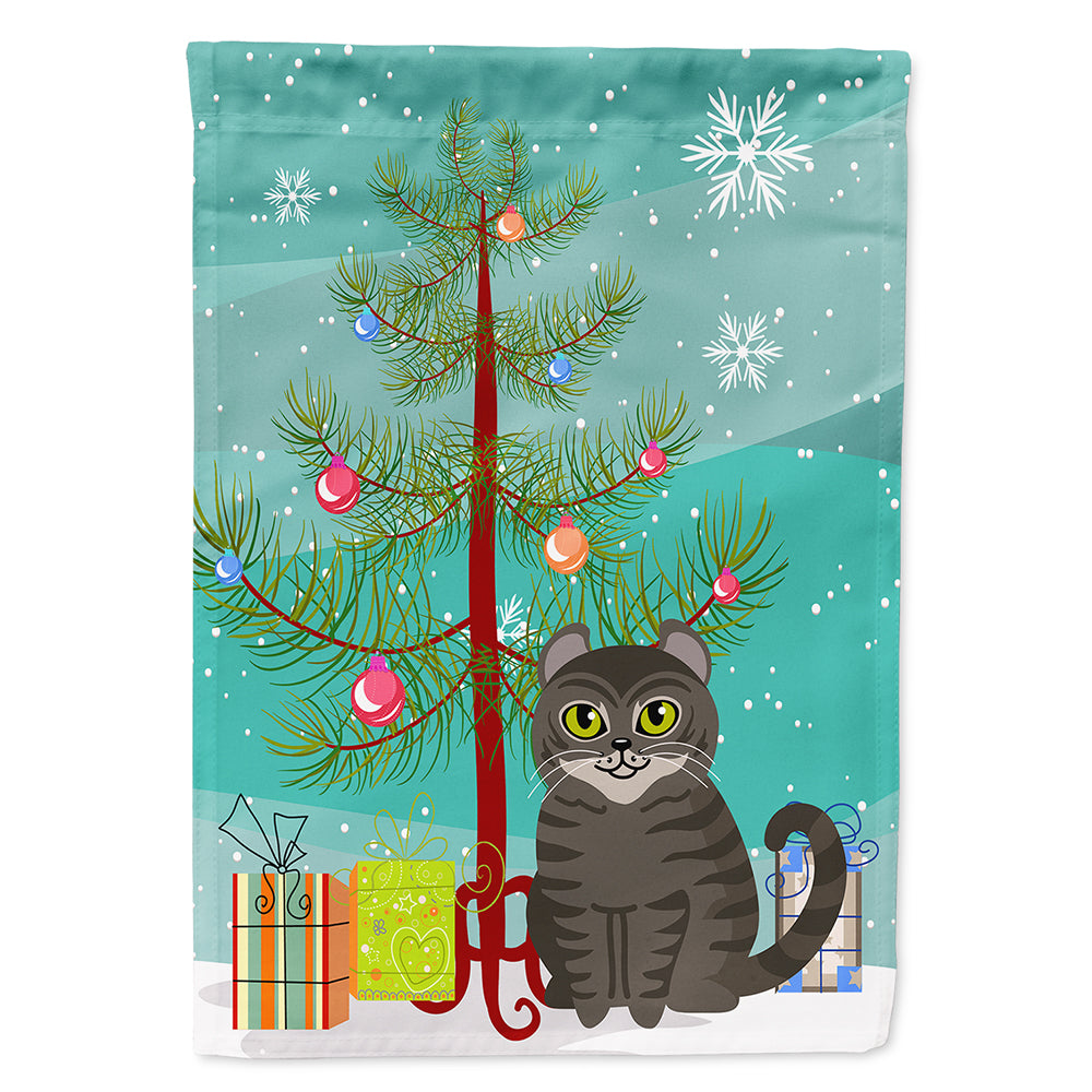 American Curl Cat Merry Christmas Tree Flag Canvas House Size BB4412CHF