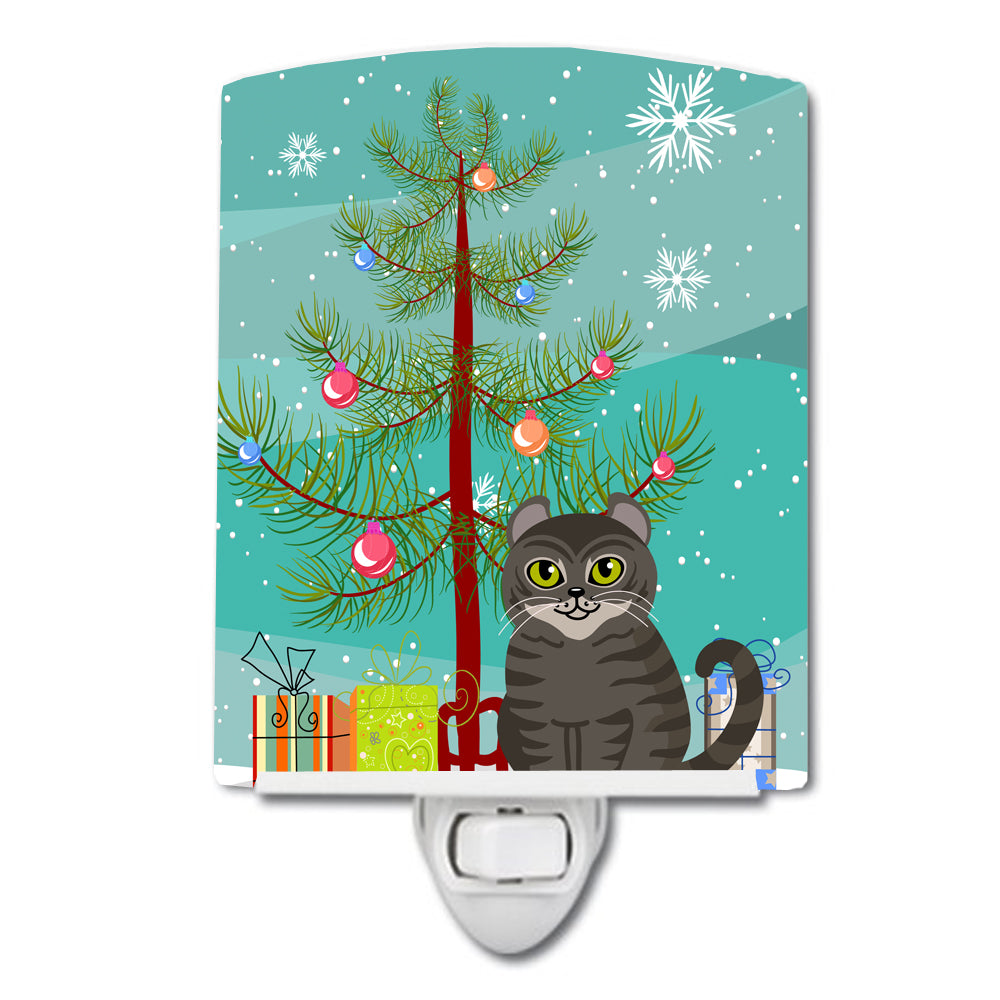 American Curl Cat Merry Christmas Tree Ceramic Night Light BB4412CNL - the-store.com
