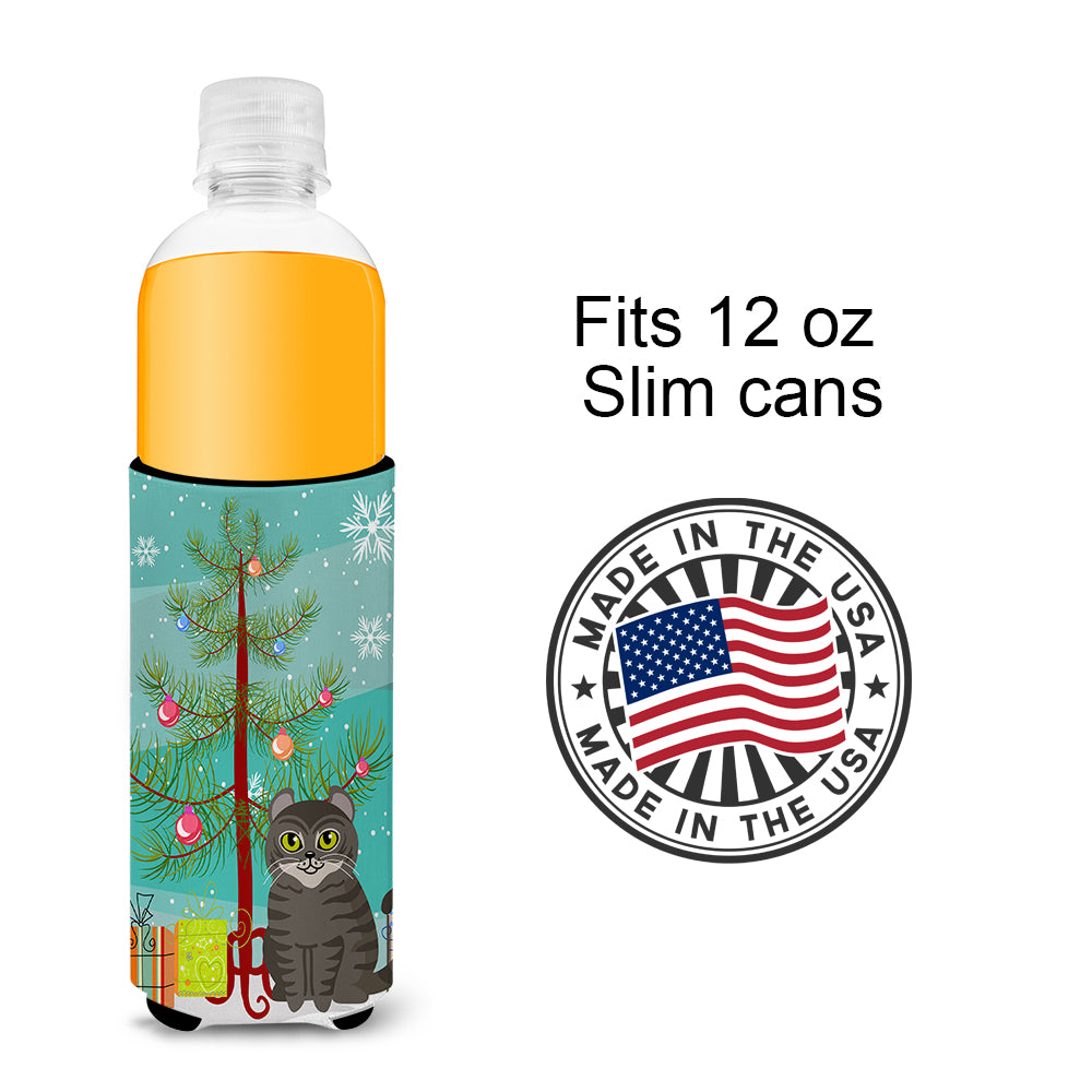 American Curl Cat Merry Christmas Tree  Ultra Hugger for slim cans BB4412MUK  the-store.com.