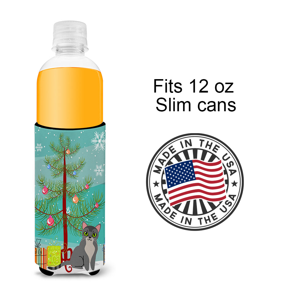 Asian Cat Merry Christmas Tree  Ultra Hugger for slim cans BB4414MUK
